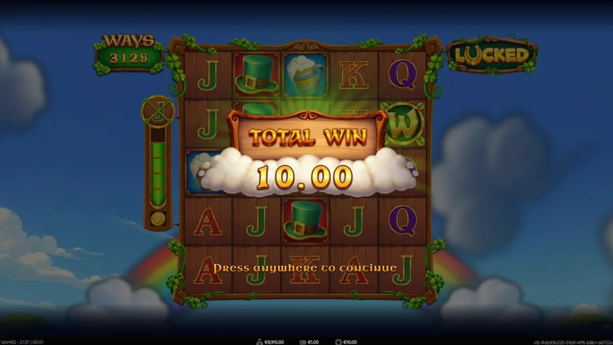Tampilan visual slot Lucked dengan tema Irlandia yang ceria