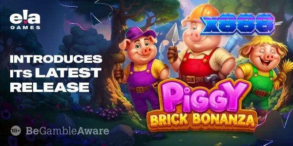 Tampilan visual slot Piggy Brick Bonanza dengan tema babi dan bata